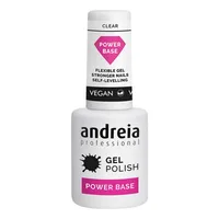 Lac de unghii semi-permanent, Andreia, Gel Polish Power Base, transparent, 10,5 ml