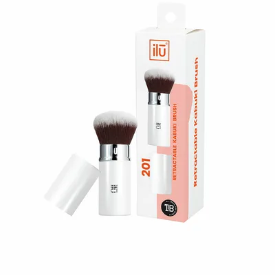 Pensulă machiaj, Tb Tools For Beauty, ILU 201, retractabilă, roz