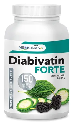Diabivatin Forte - formula unica recomandata bolnavilor de diabet (1 flacon - 1 luna) diab150L