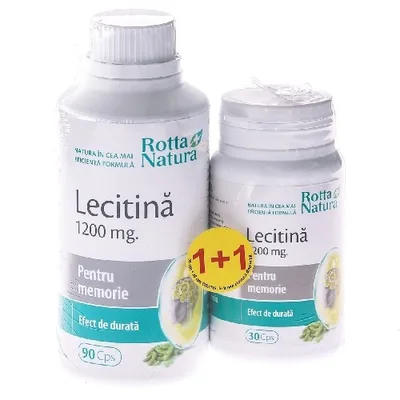 PACHET LECITINA 1200MG 90CPS+30CPS