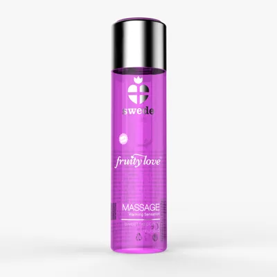 Ulei de masaj, Swede, Fruity Love Massage, aroma zmeură rubarbă, 120 ml