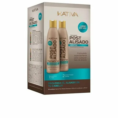 Kit Șampon și Balsam Keratină Kativa, 2 bucăți, post îndreptare
