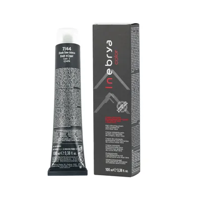 Vopsea permanentă, Inebrya, 7/44 Blond Cupru Intens, 100 ml
