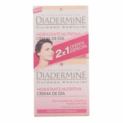 Set cosmetice, Diadermine, cremă de zi, două bucăți, alb