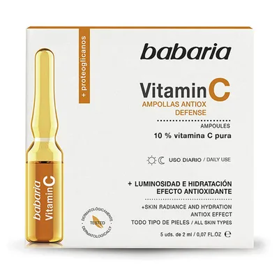 Fiole Babaria, Vitamin C, ser antioxidant, 5 x 2 ml