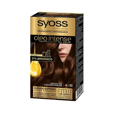 Vopsea permanentă, Syoss, Olio Intense, fără amoniac, ciocolatiu