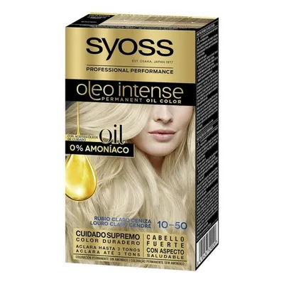 Vopsea permanentă, Syoss, Olio Intense, blond cenușiu deschis
