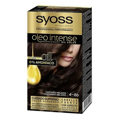 Vopsea de păr permanentă, Syoss, Oleo Intense, brun cenușiu, 50ml