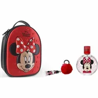 Set Parfum Copii, Air-Val, Minnie Mouse, 3 piese: Eau de Toilette, Luciu de buze, Gentuță