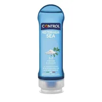 Ulei masaj erotic, Control, Mediterranean, albastru, 200 ml
