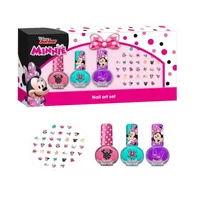 Lac de unghii, Lorenay, Disney Minnie Mouse, Set 4 piese, albastru/roz/mov