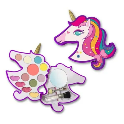 Trusa machiaj, Unicorn Love, multicolora, 7.15 gr, forma unicorn