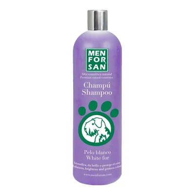 Șampon câini, Menforsan, 1 L, pentru blană albă