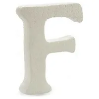 Literă decorativă F, Knorr Prandell, polistiren, alb