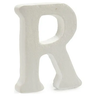 Literă R, Knorr Prandell, polistiren, alb, 15 x 12,5 cm