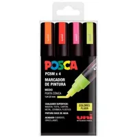 Set markere, POSCA, PC-5M, multicolor, fluorescente