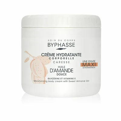 Cremă hidratantă corp, Byphasse, migdale dulci, 500 ml