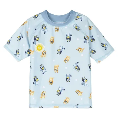 Tricou de baie, Bluey, UV50, albastru deschis
