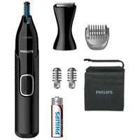 Aparat tuns păr nas și urechi, Philips, seria 5000, negru