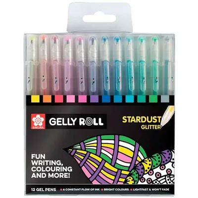 Set pixuri gel, Talens, Sakura Stardust, multicolor, 12 bucăți