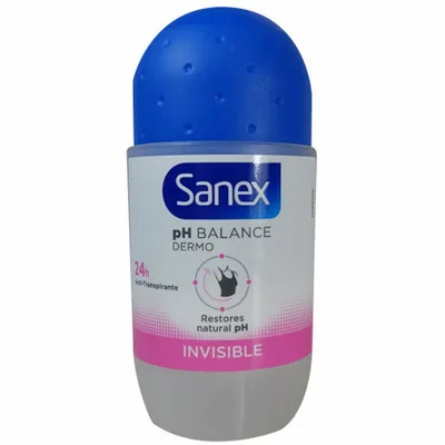 Deodorant Roll-On, Sanex, Invisible, 50ml, antiperspirant
