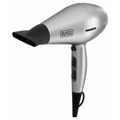 Uscător de păr, Black+Decker, BXHDA2400E, gri 2400W
