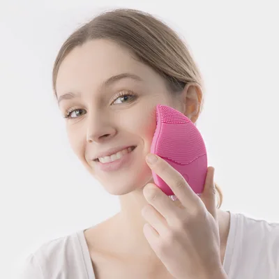 Aparat de curățare facială, VISION TRADING, InnovaGoods, silicon roz