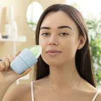 Masaj Facial, Innovagoods, Riller, silicon, albastru