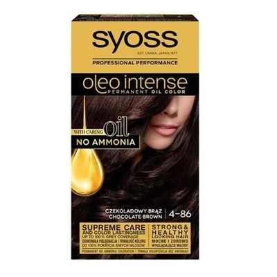 Vopsea de păr Syoss, Oleo Intense, 4-86 Brun ciocolată, fără amoniac, 50 ml