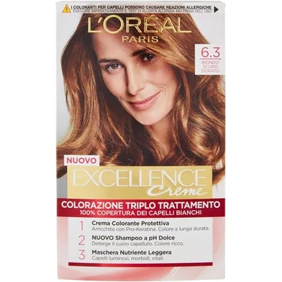 Vopsea de păr, L'Oréal Paris, Excellence Crème, blond auriu deschis natural