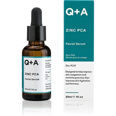 Ser facial, Q+A, Zinc PCA, minimizarea porilor, 30ml