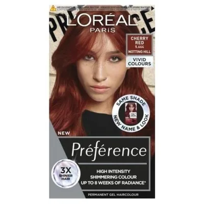 Vopsea de păr, L'Oreal, Preference Vivids 5.664, roșu cireașă, 204ml