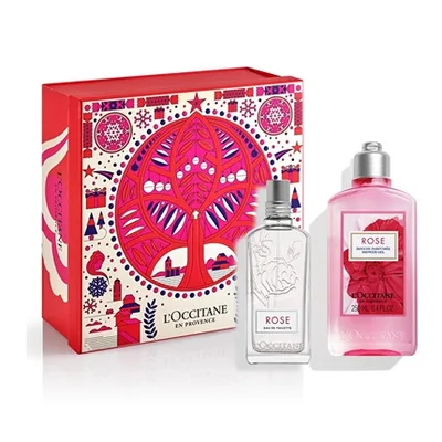 Set cadou apă de toaletă, L'Occitane, trandafir, 100 ml