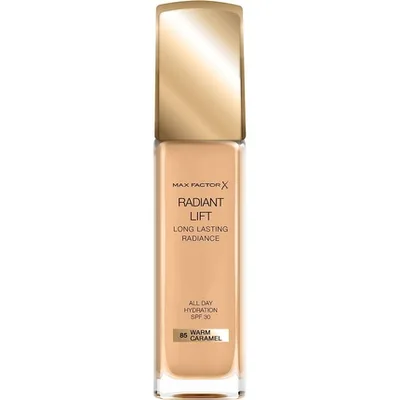 Fond de ten lichid, Max Factor, Radiant Lift, caramel, SPF30, acid hialuronic, 30ml