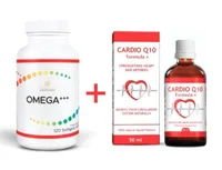 LifePharm Laminine Omega+++ 120 cps si Cardio Q10 - 50 ml gratuit - Pachet Promotional - Oferta de Paste 2025!!