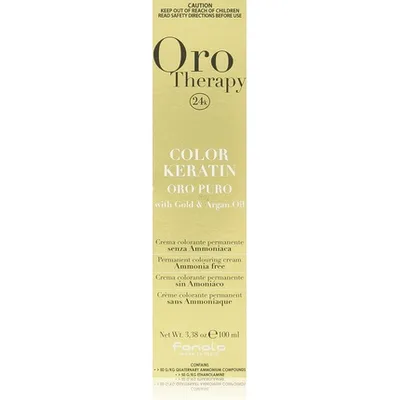 Vopsea păr, Fanola, Oro Therapy Colour Keratin, negru, 100ml