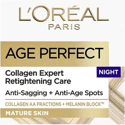 Cremă de noapte, L'Oréal, Age Perfect, colagen, 50ml