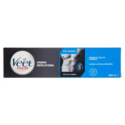 Cremă depilatoare bărbați, Veet, 200ml, piele sensibilă