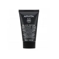 Gel curățare față și ochi, Apivita, Black Detox, 50ml