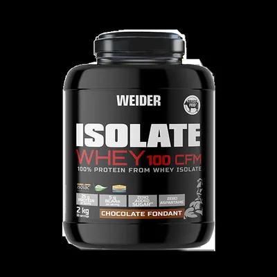 Pudră proteică izolat din zer, Weider, Isolate Whey 100 CFM, 2 kg, ciocolată