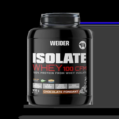 Pudră proteică, Weider, Isolate Whey 100 CFM, ciocolată