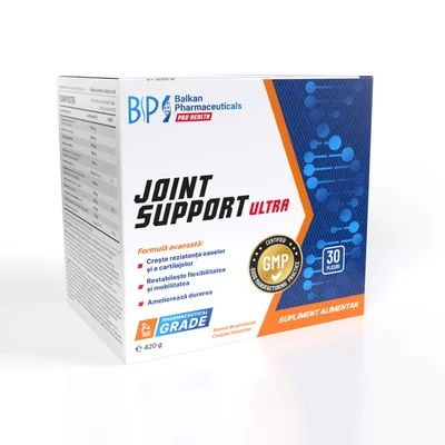 Supliment articular, Balkan Pharmaceuticals, Joint Support Ultra, 30 plicuri, aromă portocală
