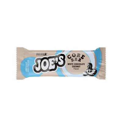 Baton proteic, WEIDER Joe's Core Bar, ciocolată albă, cocos