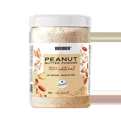 Pudră de unt de arahide, WEIDER, 400 g, fără ulei de palmier
