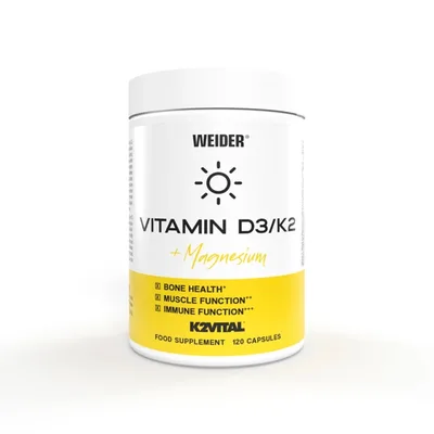 Supliment WEIDER Vitamina D3/K2 + Magneziu, 120 capsule