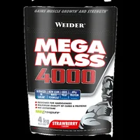 Gainer masă musculară, WEIDER Mega Mass 4000, căpșuni, 4 kg
