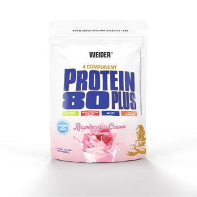 Proteine pudră, Weider Protein 80+, zmeură, 500g