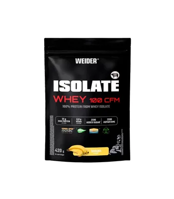 Pudră proteică din zer Weider Isolate Whey 100 CFM, banană, 420 g