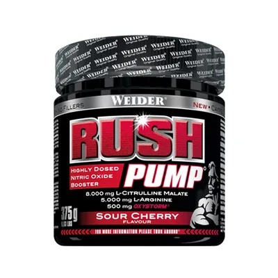 Supliment pre-workout, Weider Rush Pump, 375 g, sour cherry