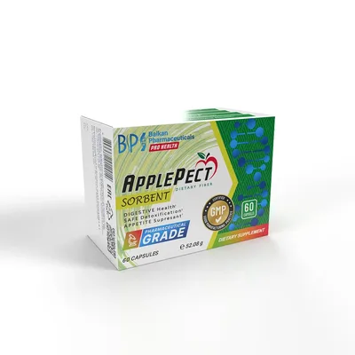 Capsule fibre dietetice, BalkanPharmaceuticals, ApplePect, 60 capsule